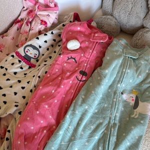 9mo fleece footie pajama bundle